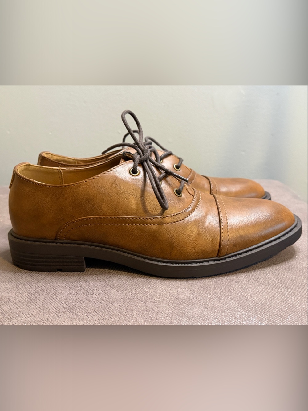 Frye Men's Colton Brush Brown Oxford Lace Dress Shoes Size 8 New With Box & Tags - Picture 5 of 9